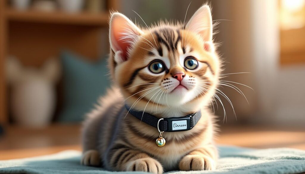 découvrez notre collier chaton personnalisable alliant sécurité optimale et style unique pour sublimer votre animal de compagnie.