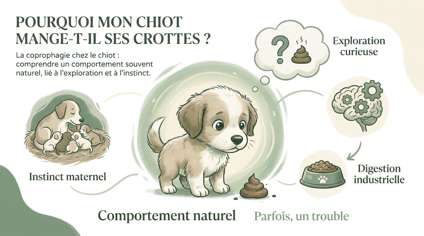 Chiot curieux explorant son environnement extérieur