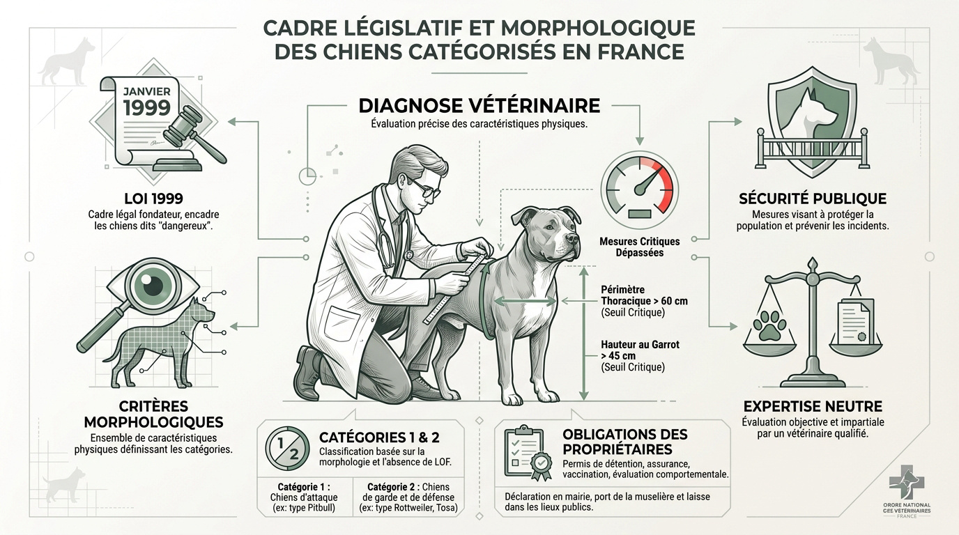 Examen morphologique et cadre législatif pour la diagnose canine